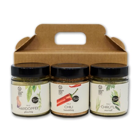 Coffret cadeau 3 sels en bocal