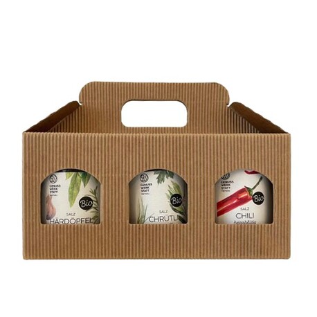 Coffret cadeau 3 sels en bocal